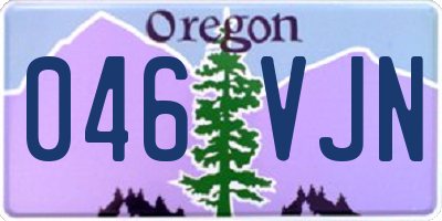 OR license plate 046VJN