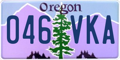 OR license plate 046VKA