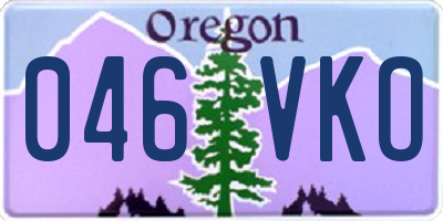 OR license plate 046VKO