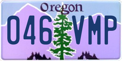 OR license plate 046VMP