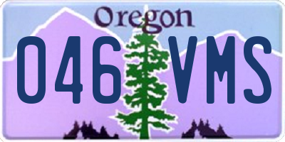 OR license plate 046VMS