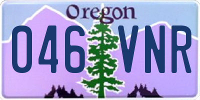 OR license plate 046VNR