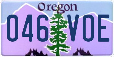 OR license plate 046VOE