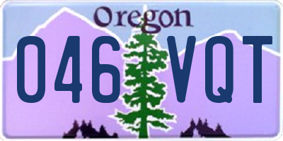 OR license plate 046VQT