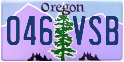 OR license plate 046VSB