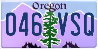 OR license plate 046VSQ