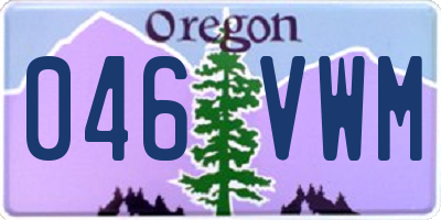 OR license plate 046VWM