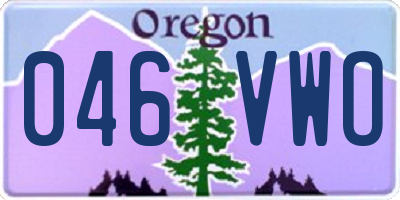 OR license plate 046VWO