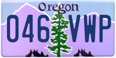 OR license plate 046VWP