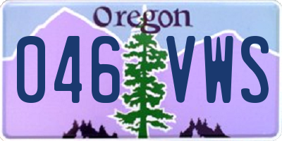 OR license plate 046VWS