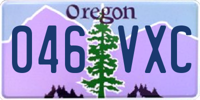 OR license plate 046VXC