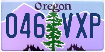 OR license plate 046VXP