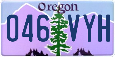 OR license plate 046VYH