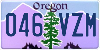 OR license plate 046VZM