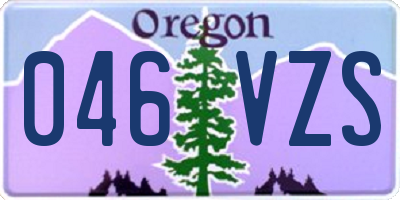 OR license plate 046VZS