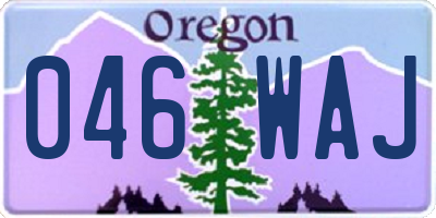 OR license plate 046WAJ