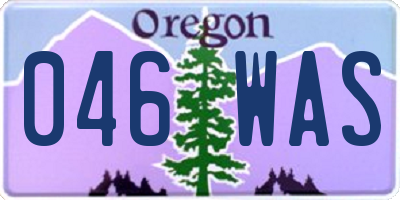 OR license plate 046WAS