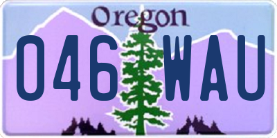 OR license plate 046WAU