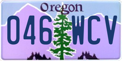 OR license plate 046WCV
