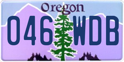 OR license plate 046WDB