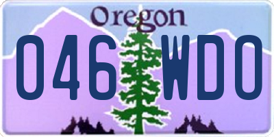 OR license plate 046WDO