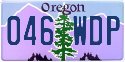 OR license plate 046WDP
