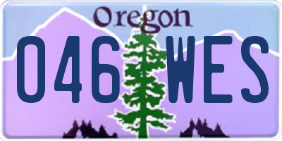 OR license plate 046WES
