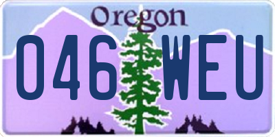 OR license plate 046WEU