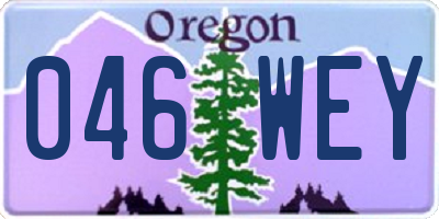 OR license plate 046WEY
