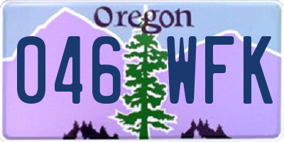OR license plate 046WFK