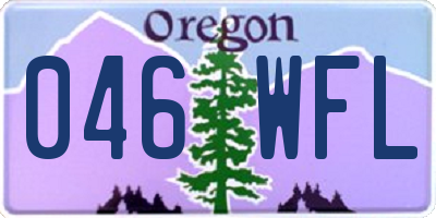 OR license plate 046WFL