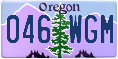 OR license plate 046WGM