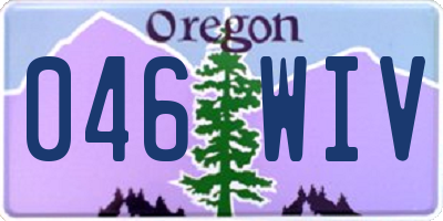OR license plate 046WIV