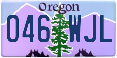 OR license plate 046WJL