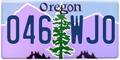 OR license plate 046WJO