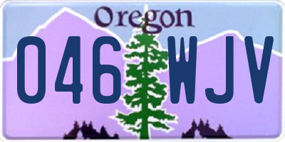 OR license plate 046WJV