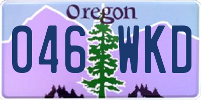 OR license plate 046WKD