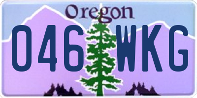 OR license plate 046WKG