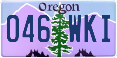 OR license plate 046WKI