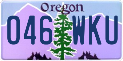 OR license plate 046WKU