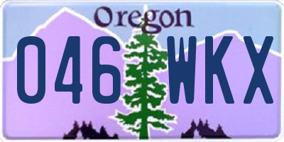 OR license plate 046WKX