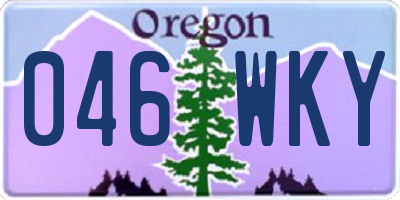OR license plate 046WKY