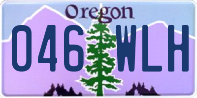 OR license plate 046WLH