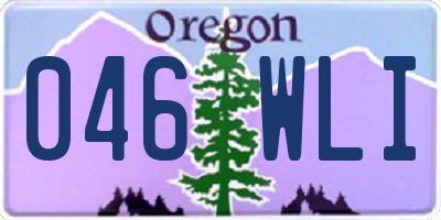 OR license plate 046WLI