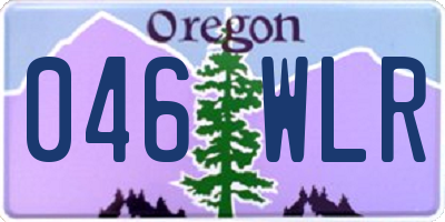 OR license plate 046WLR