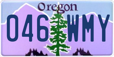 OR license plate 046WMY