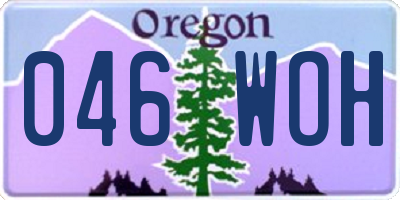 OR license plate 046WOH