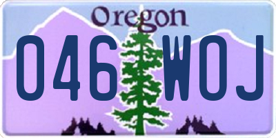 OR license plate 046WOJ