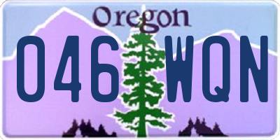 OR license plate 046WQN