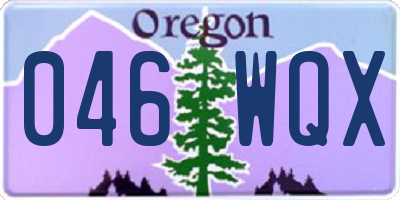 OR license plate 046WQX